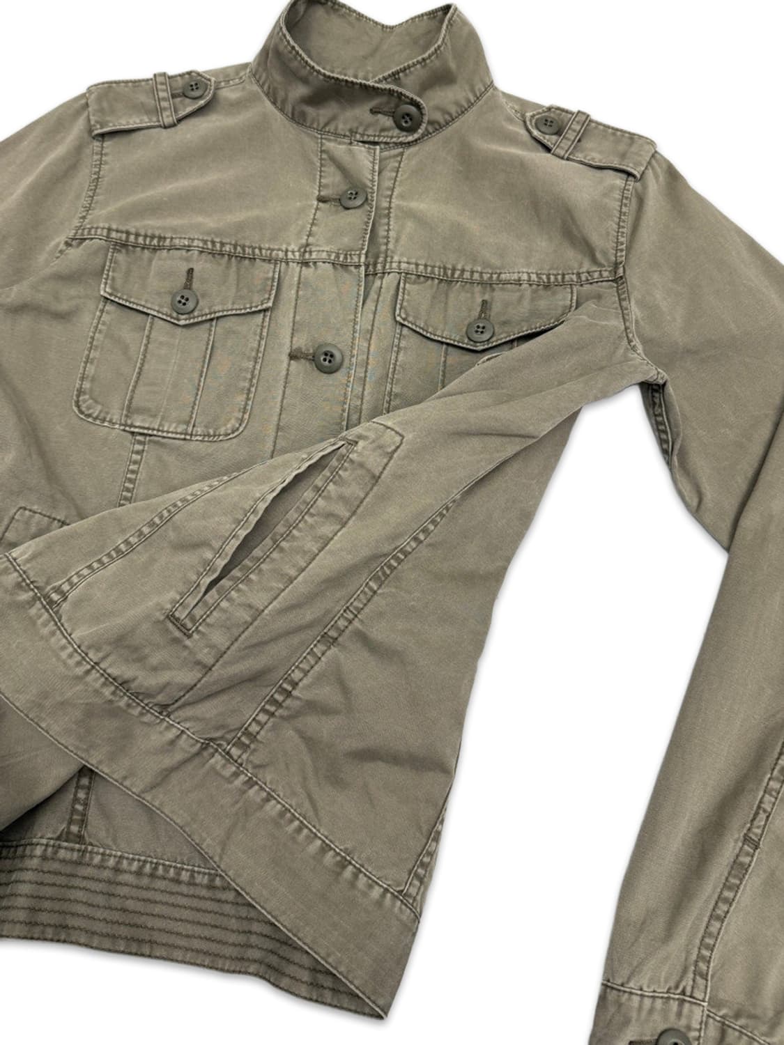 빈티지 유니클로 카키 라인 밀리터리 자켓 상품이미지4
