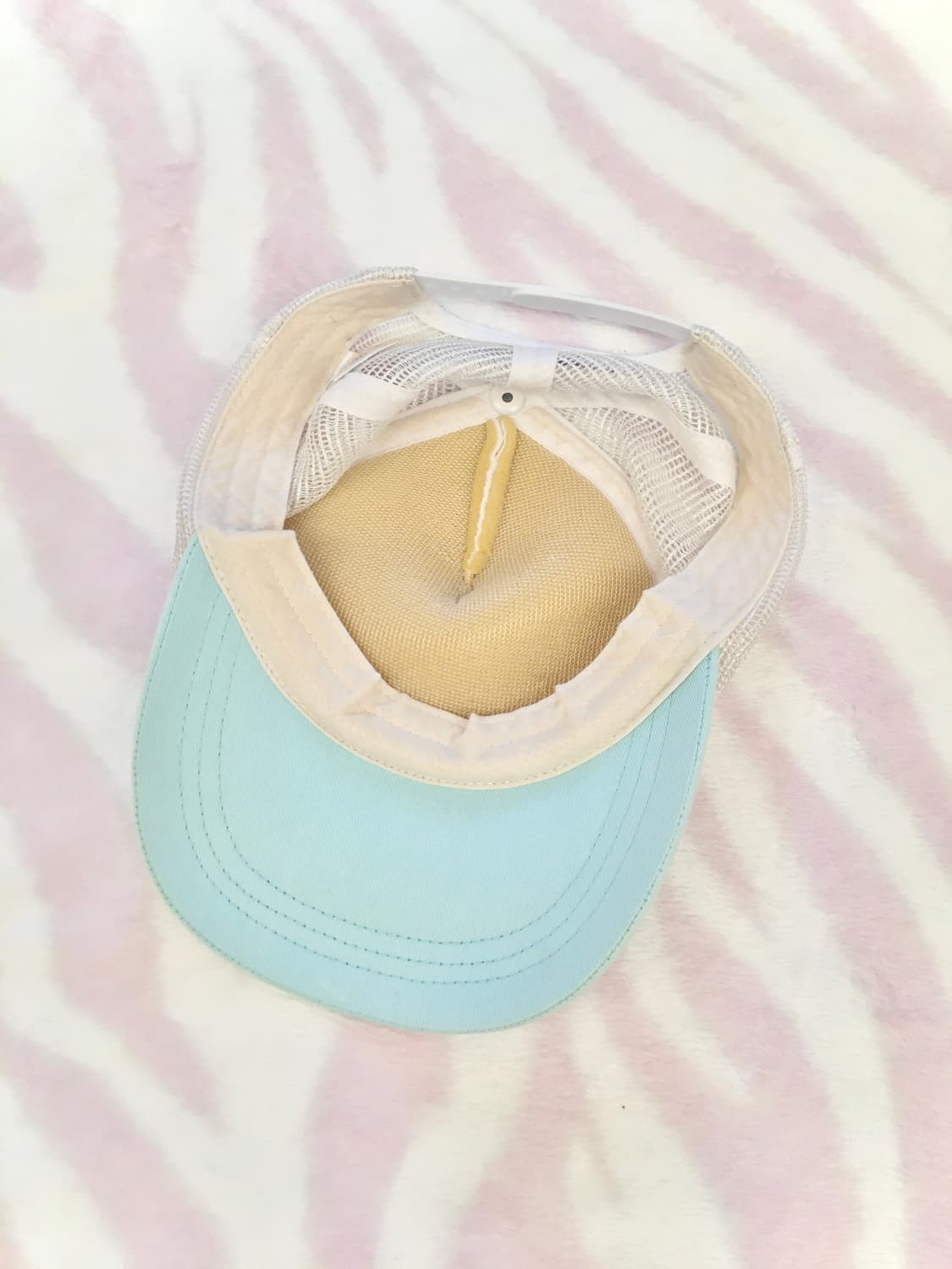 헤이세이 핑크 레터링 별 스카이블루 캡모자 조지후쿠 갸루 민트 상품이미지5