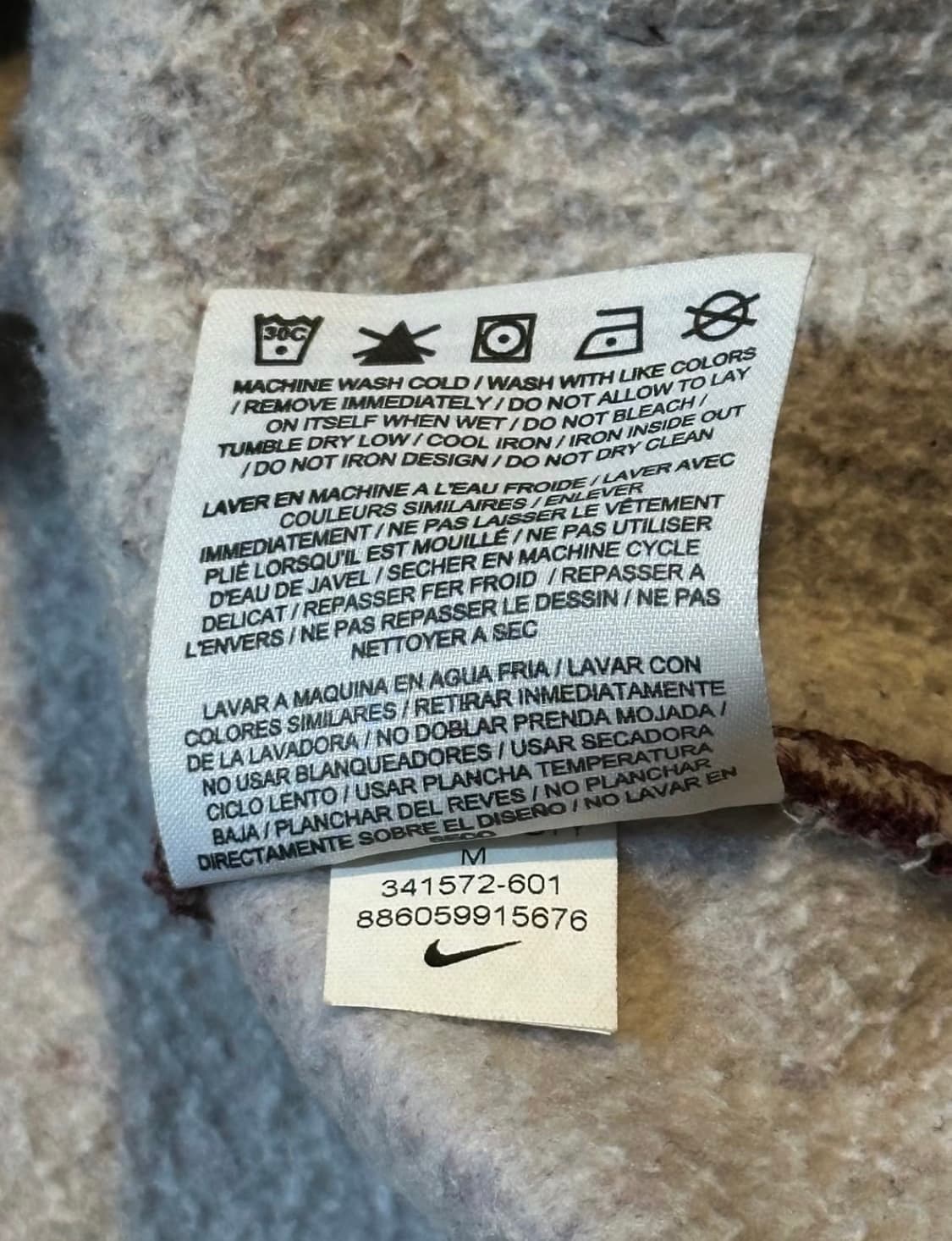 나이키 스우시 남녀공용 후드티 버건디 상품이미지6