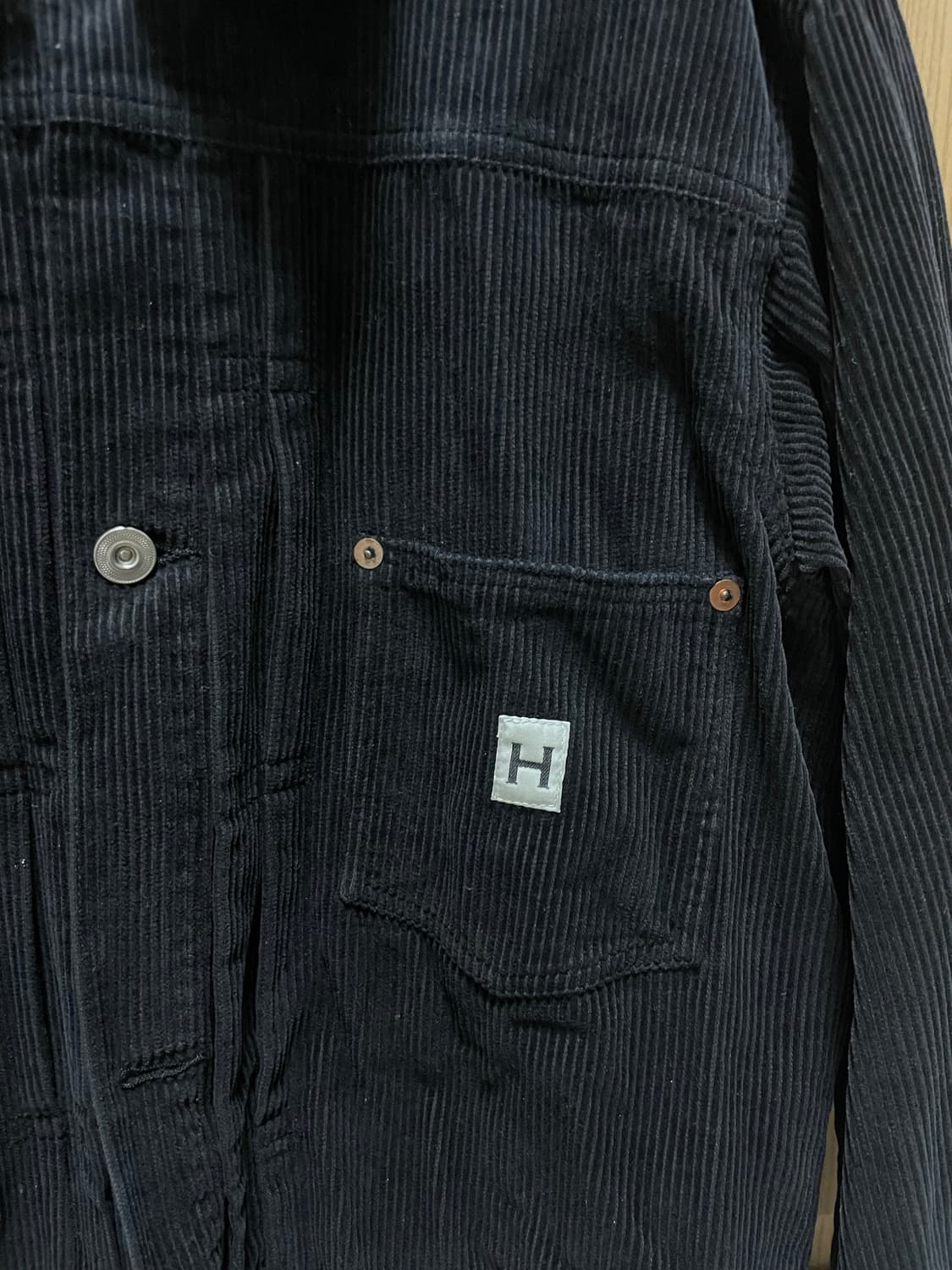 헤리티지플로스 코듀로이 자켓 블랙 m 상품이미지3