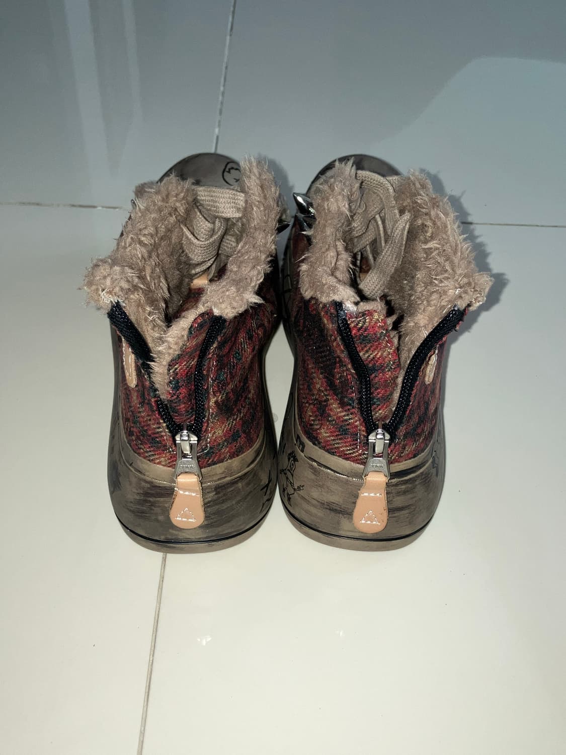 R13 레드 커트 하이탑 스니커즈 245 상품이미지8