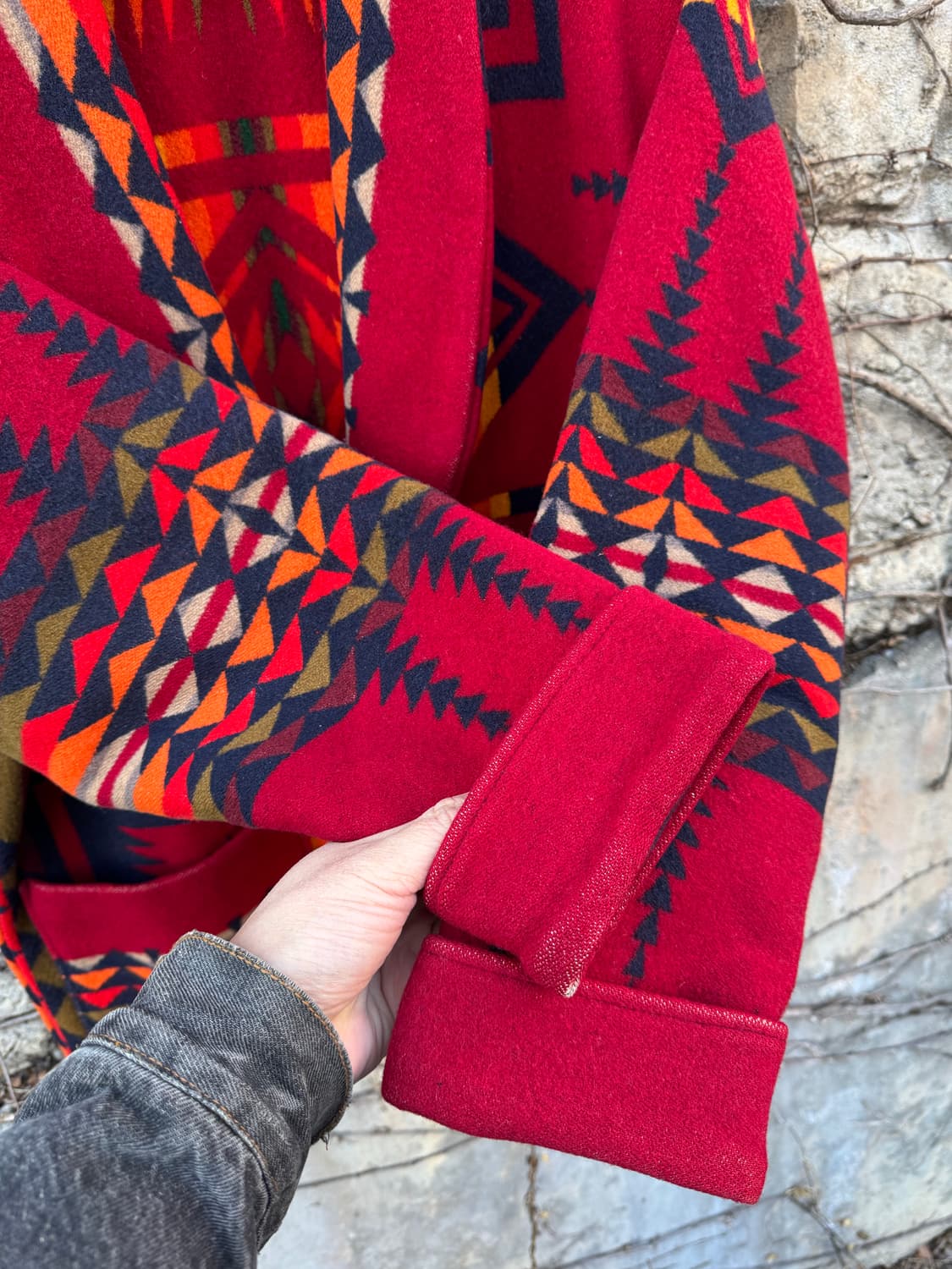 아메리칸 네이티브 빈티지 펜들턴 치프 요셉 패턴 웨스턴 울 치마요 자켓 상품이미지6