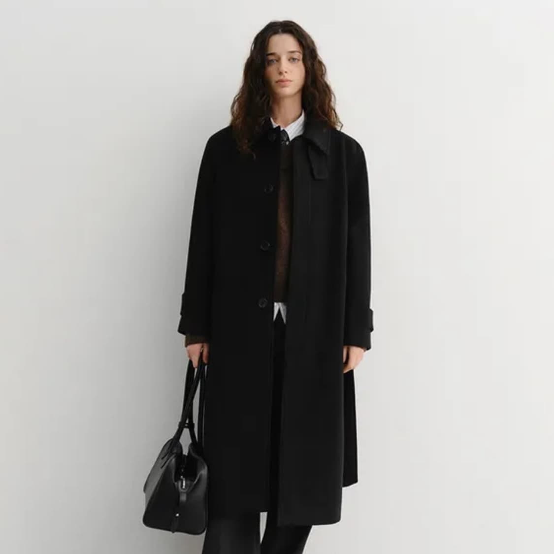 던스트 벨트 울 맥시코트 블랙  상품이미지1