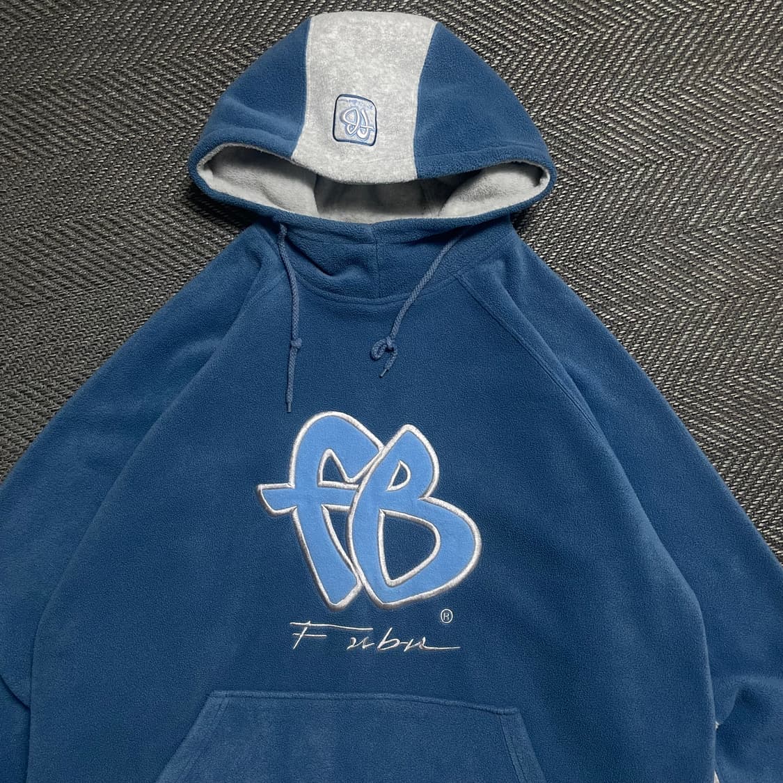 00s FUBU 올드스쿨 빅로고 플리스 후드 티셔츠o 5538 상품이미지4