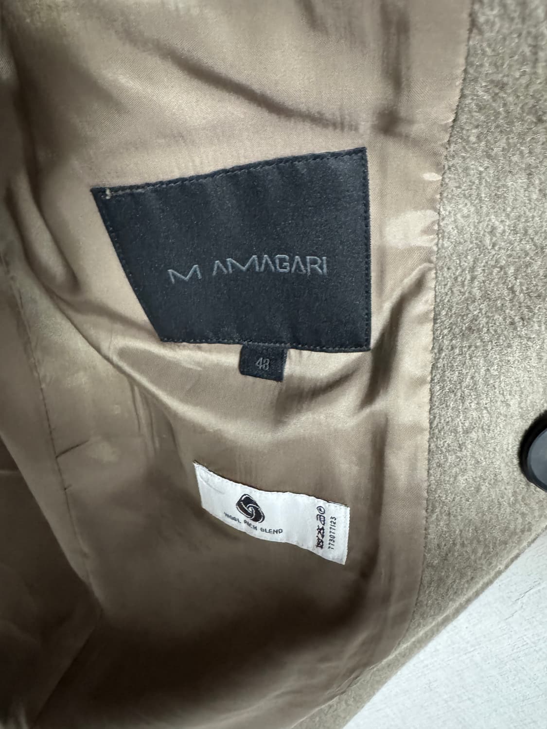 마마가리 / 캐시미어 더블코트 카키베이지 / 48사이즈 상품이미지3