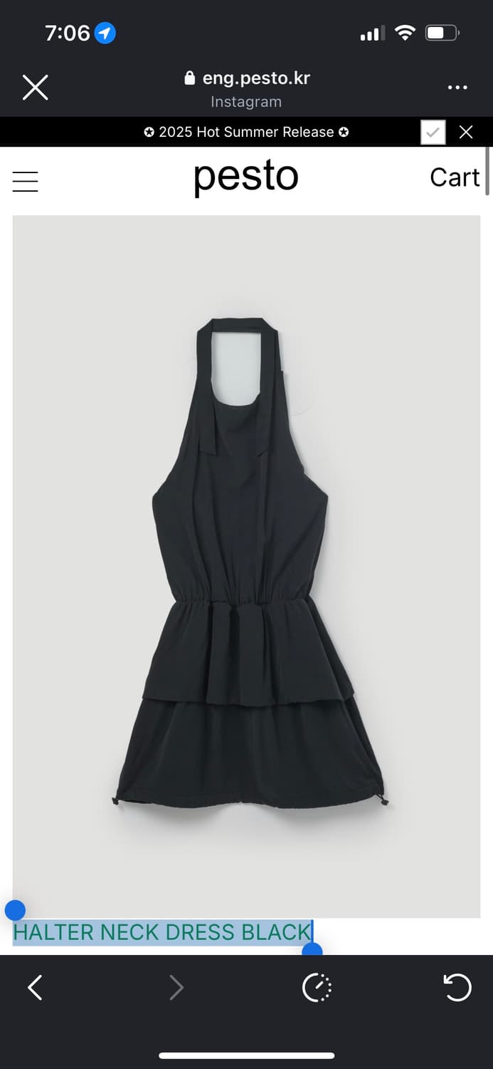 페스토  홀터넥 드레스 블랙 구해요 상품이미지2