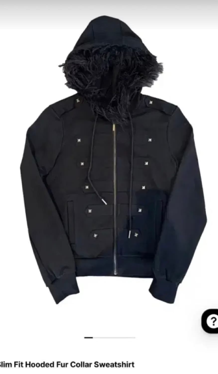 비엑세스 블랙 퍼 후드집업 상품이미지1