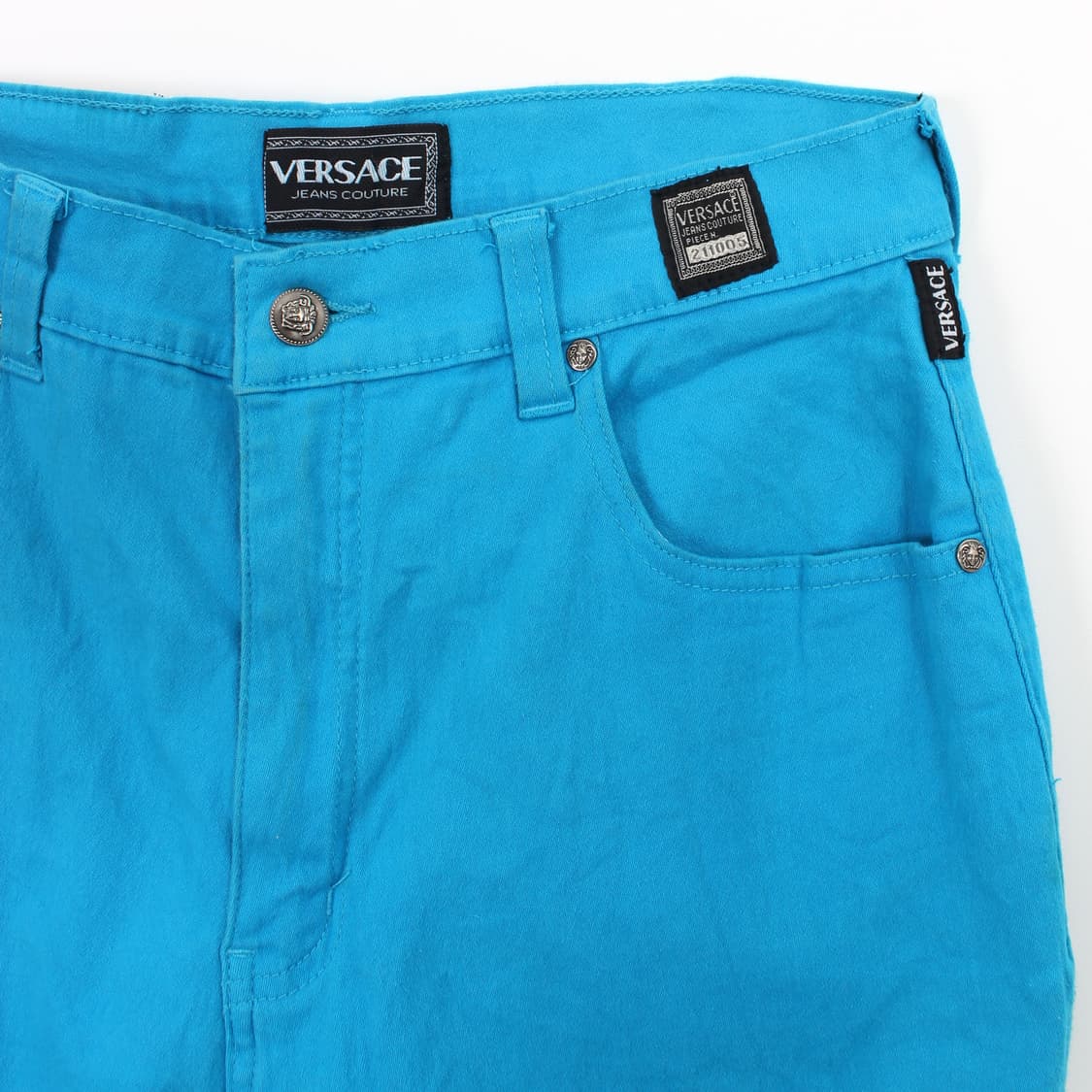 베르사체 VERSACE 빈티지 블루 데님 5부 반바지 상품이미지3