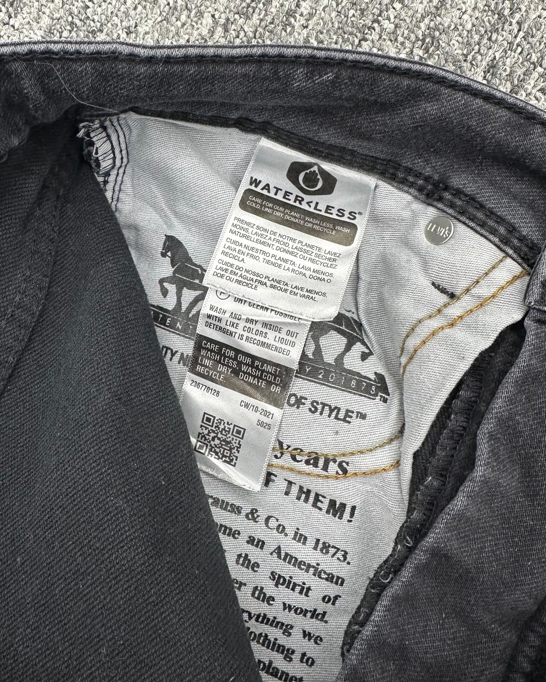 (허단41)리바이스 513 흑청-M1685 상품이미지5