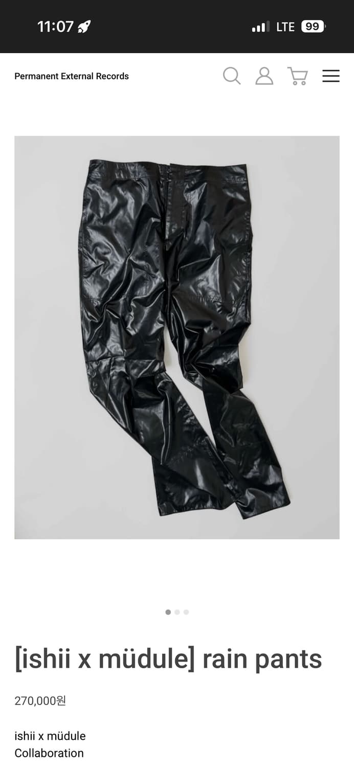 Ishii x mudule rain pants M 사이즈 상품이미지2