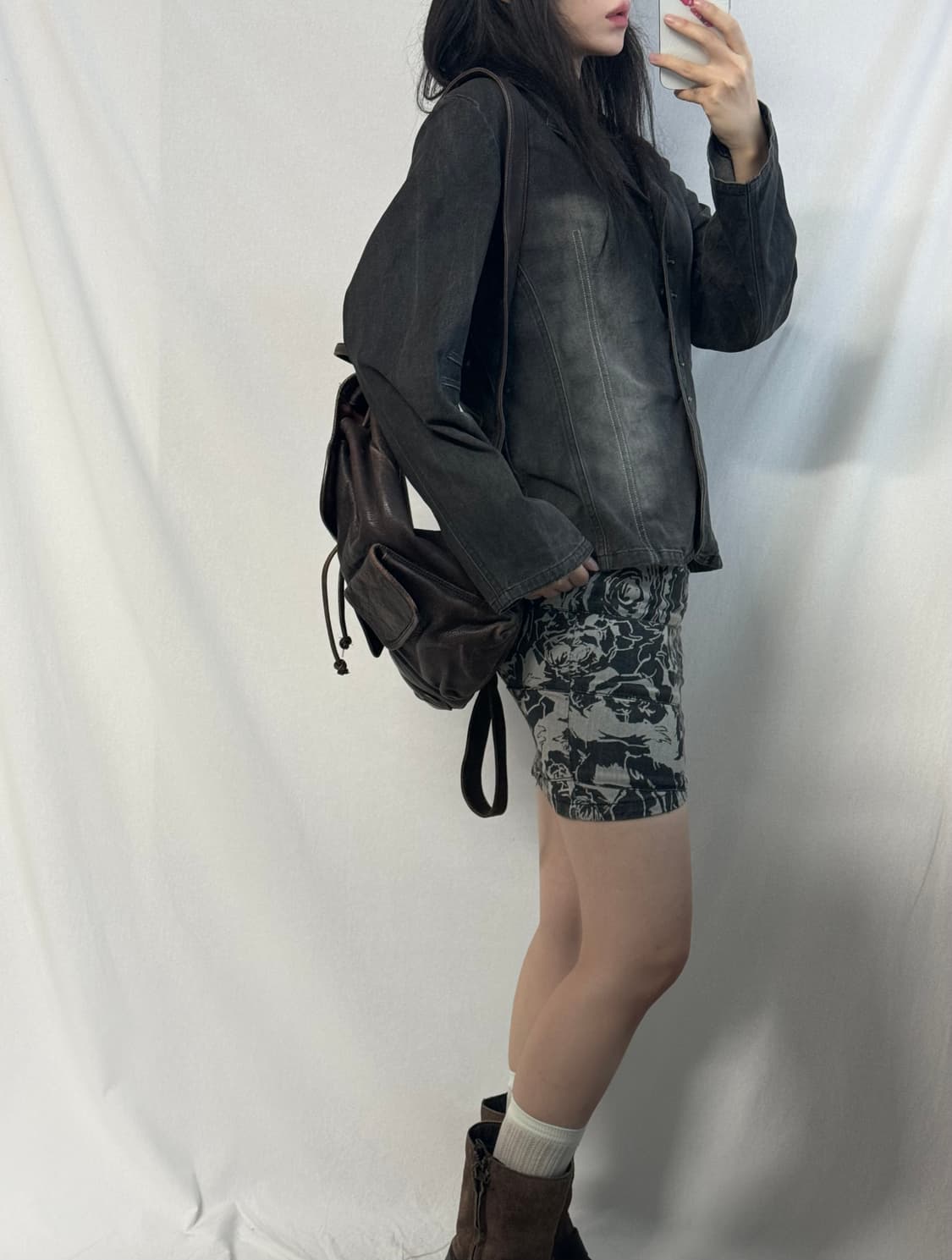 워싱 버튼 스티치 데님 자켓 상품이미지8