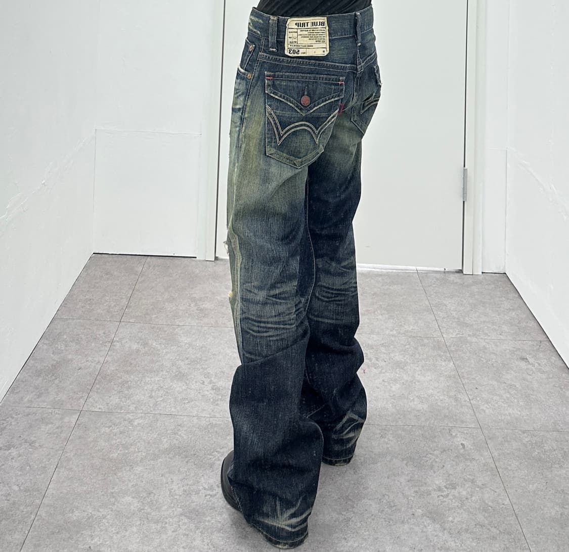 Edwin Blue Trip 503 Red Point Destroyed  상품이미지10