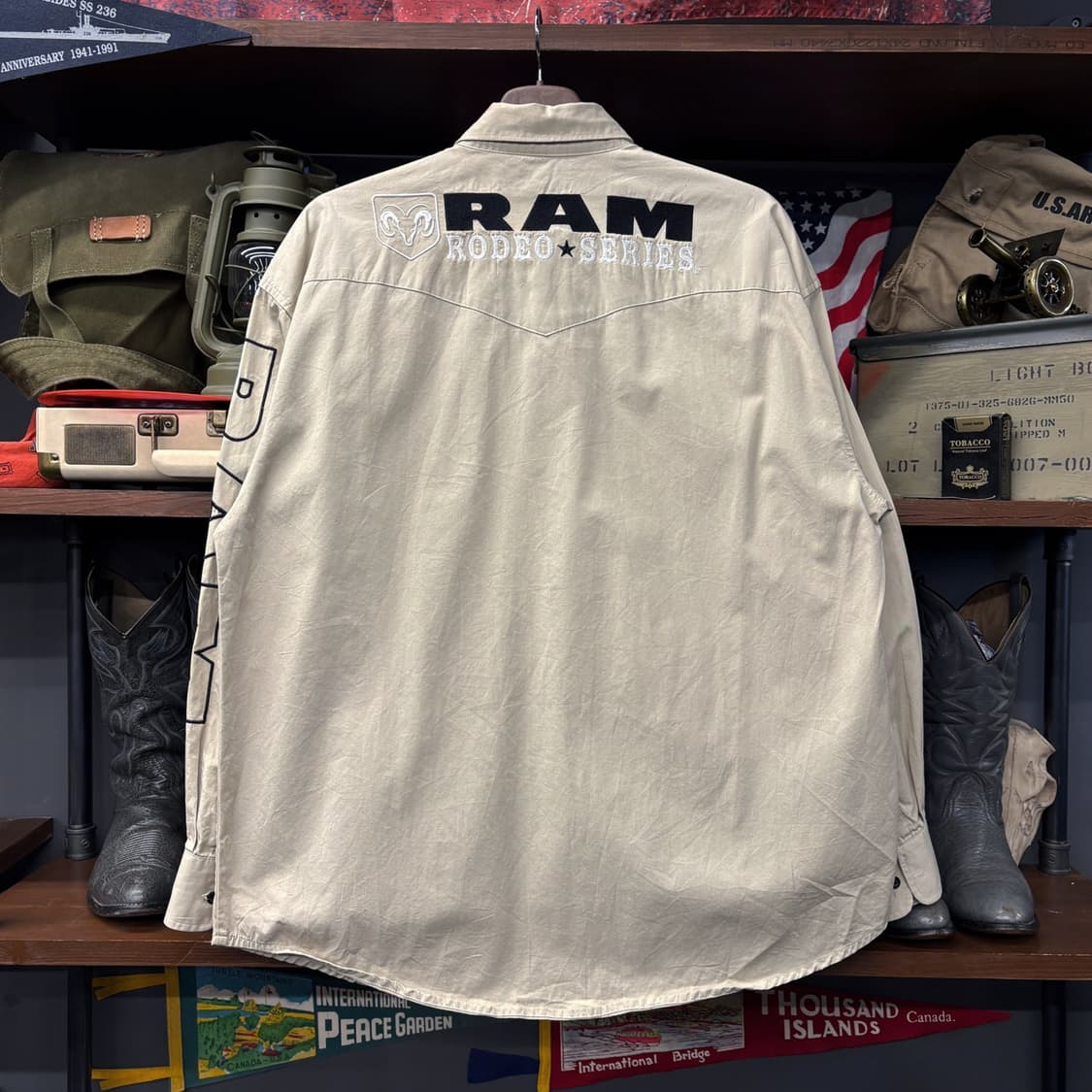 90s 랭글러 닷지 RAM 로데오 시리즈 투포켓 버튼다운 셔츠 N576 상품이미지2