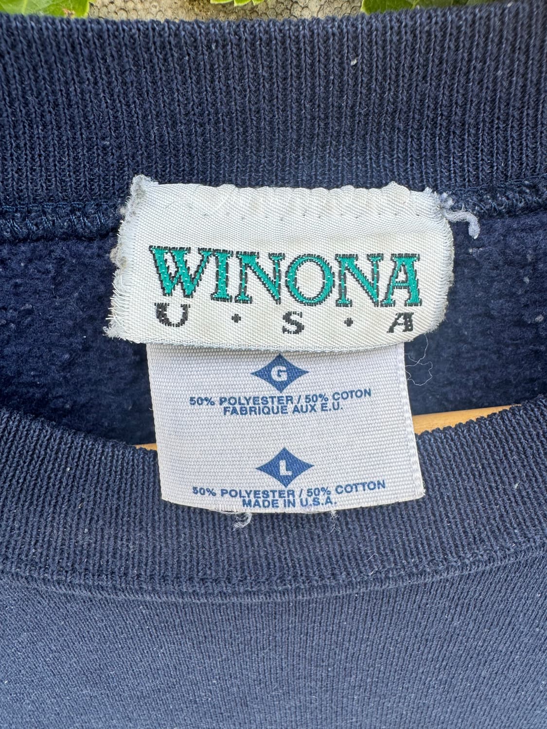 90s winona made in usa 50/50 자수 맨투맨 스웻셔츠 상품이미지5