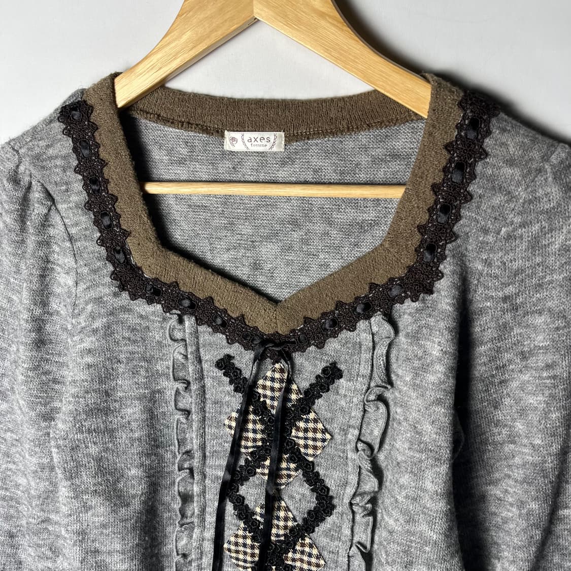 [Axes femme] 엑시즈팜 아가일 니트 상품이미지3