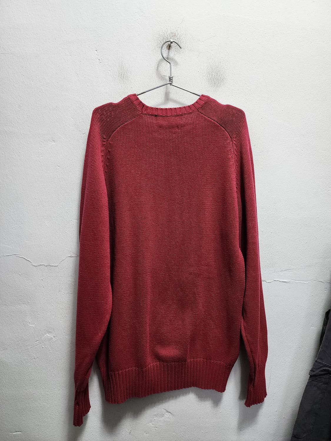 폴로 랄프로렌 헤비코튼 버건디 니트 스웨터 상품이미지2