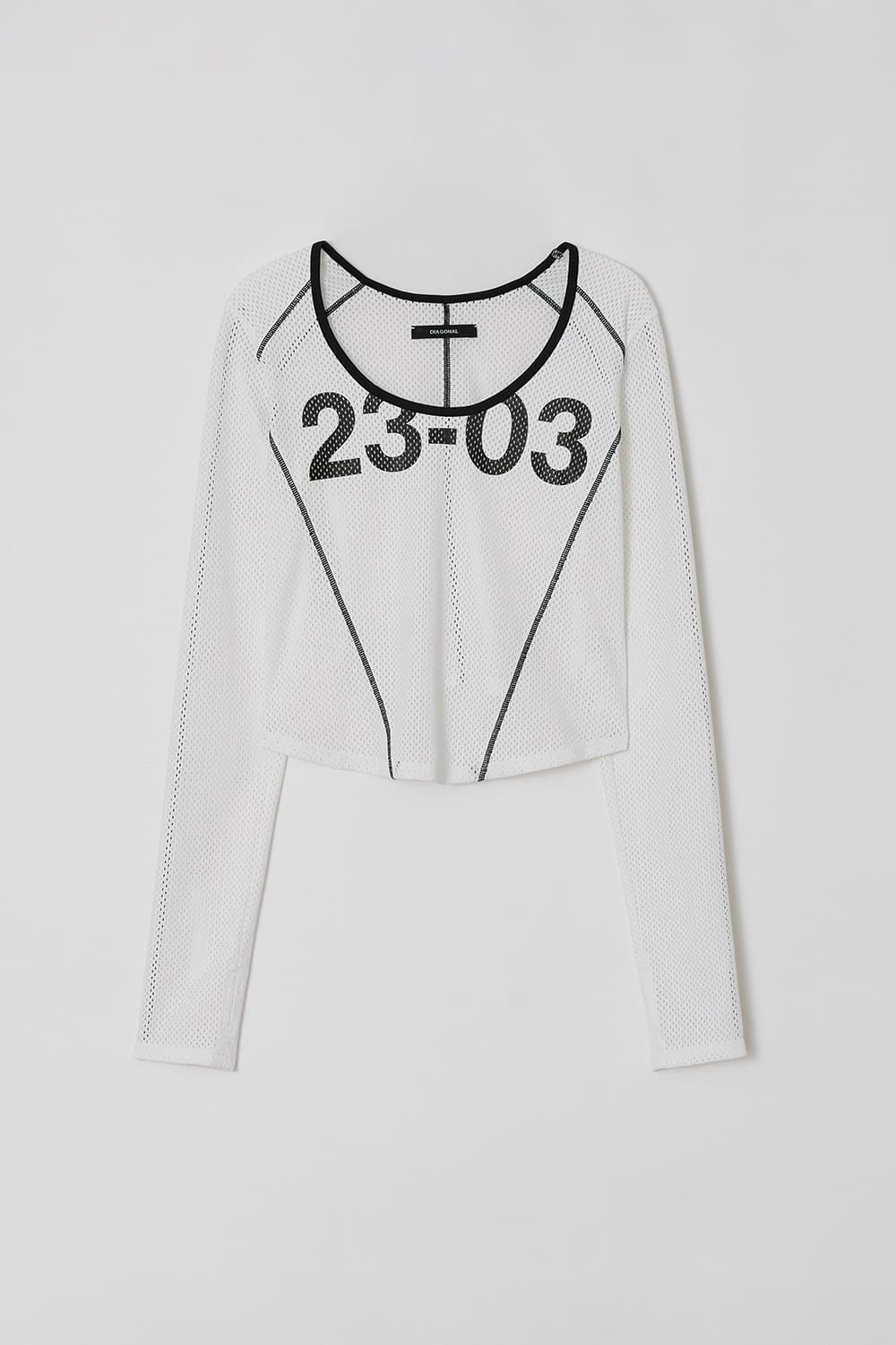 Diagonal mesh jersey tee 상품이미지1