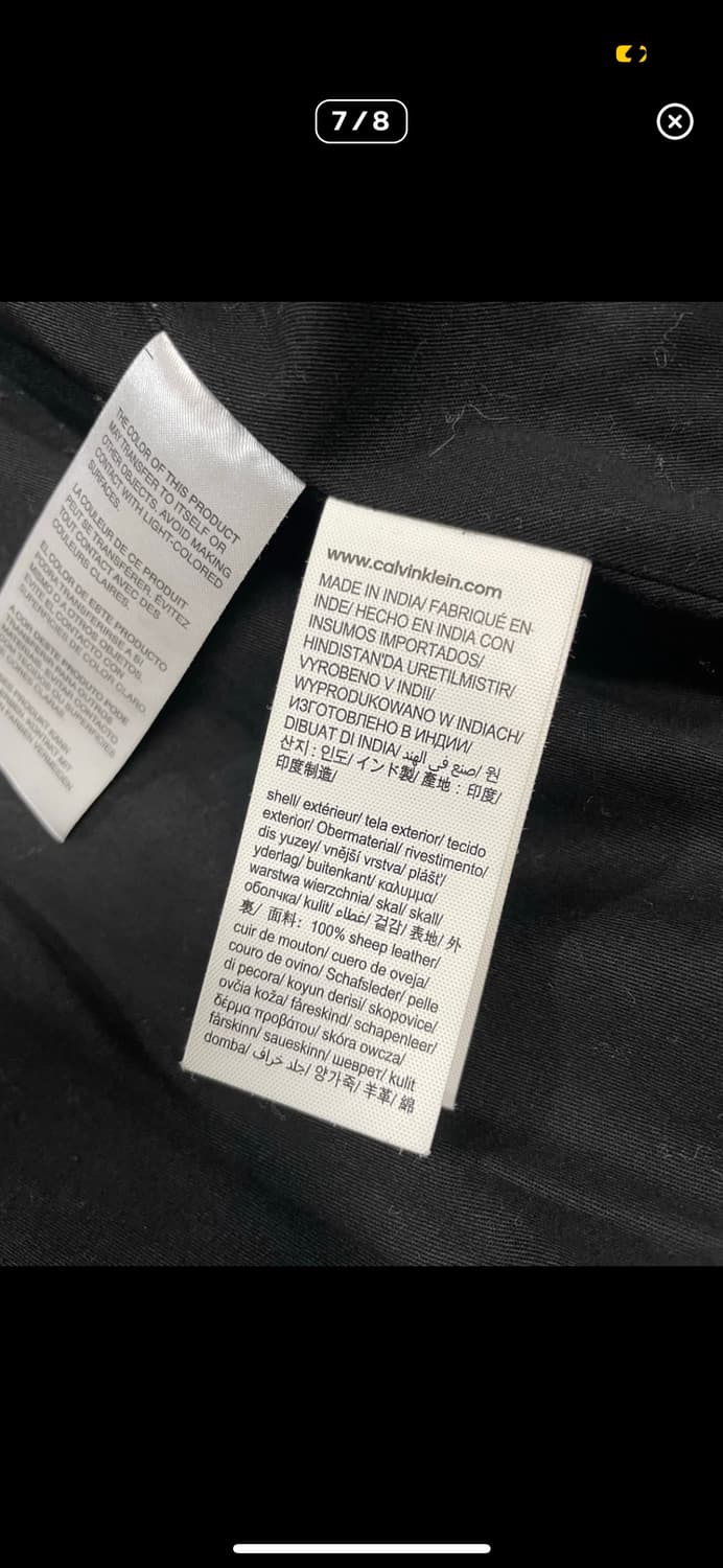 라프시몬스 캘빈클라인 A2 양가죽 자켓 L사이즈 상품이미지7