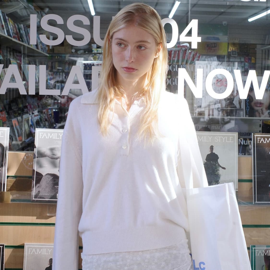 로우클래식 메리노 캐시미어 오픈카라 스웨터 (아이보리) 상품이미지3