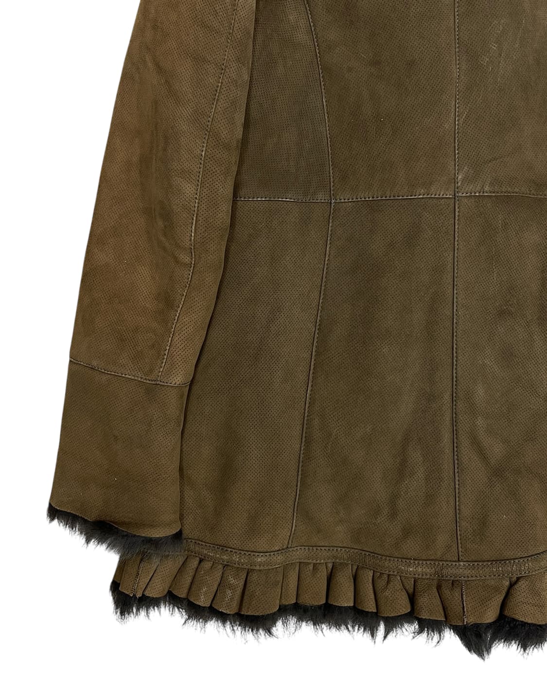 이탈리아 빈티지 러플 카라 시어링 자켓 상품이미지8