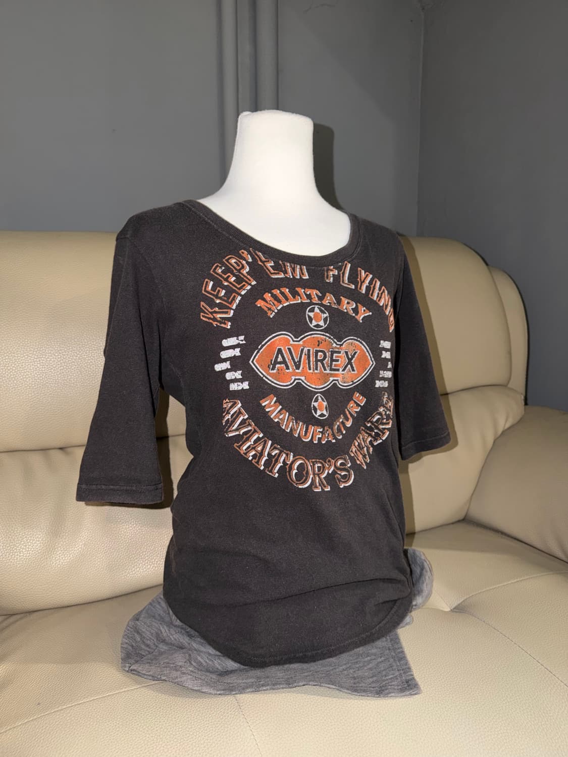 Avirex lettering detail t-shirt 상품이미지1