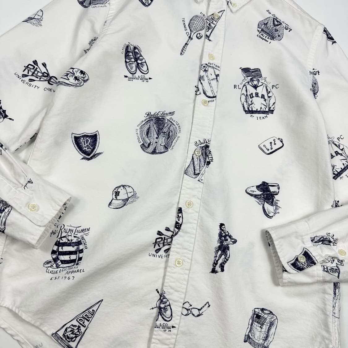 폴로 랄프로렌 걸즈 클래식 패턴 셔츠 화이트 걸즈L 상품이미지3