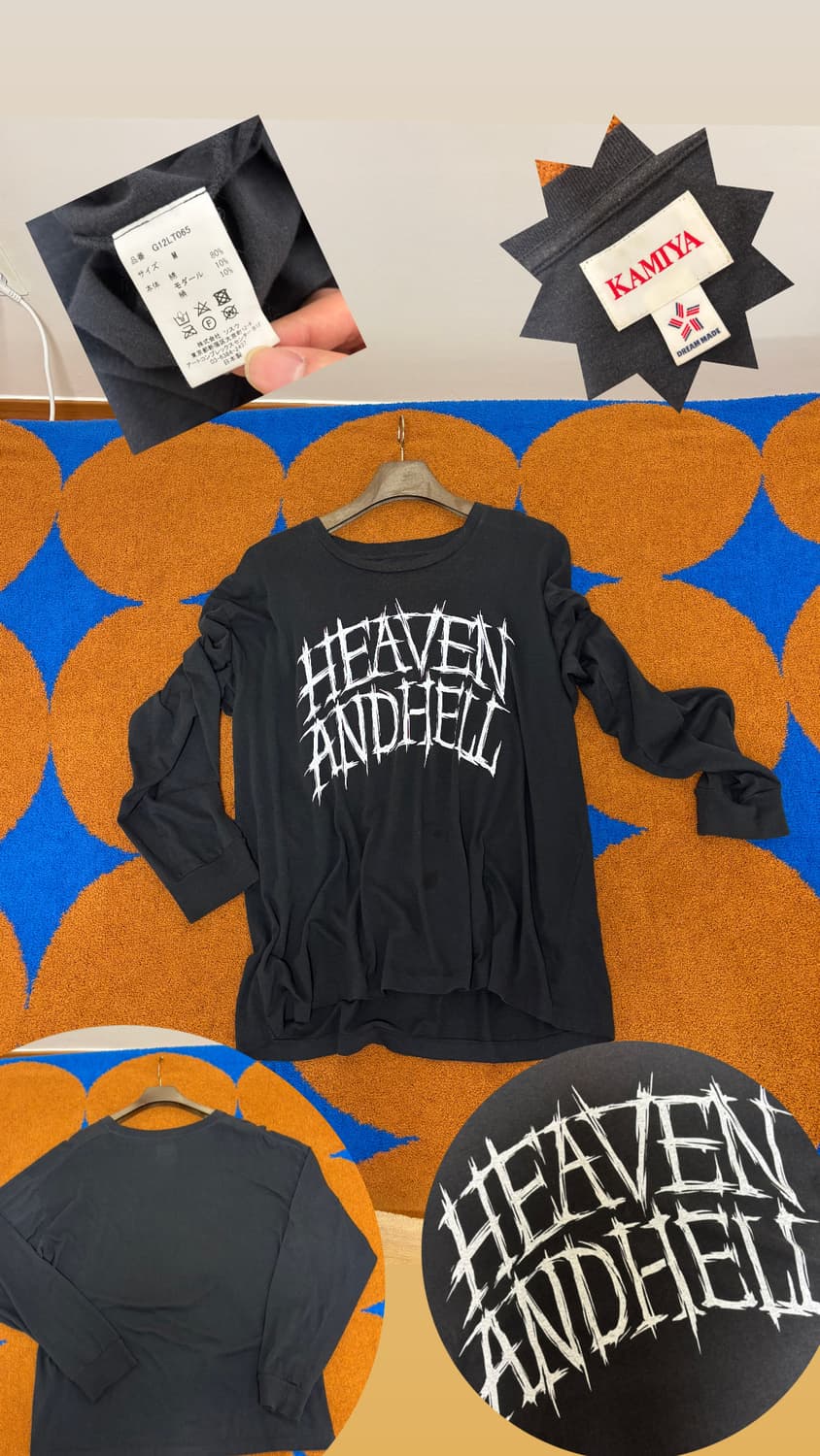 카미야 프린팅 슬리브 실크 티셔츠 스웻 상품이미지1