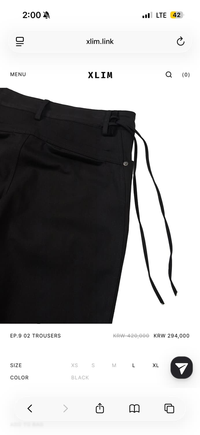 엑슬림 EP.9 02 trousers M사이즈 상품이미지4
