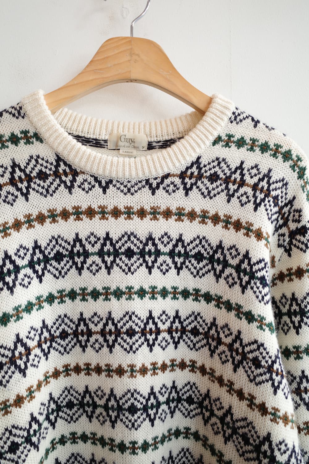 Japan brand 패턴 울 니트 상품이미지2