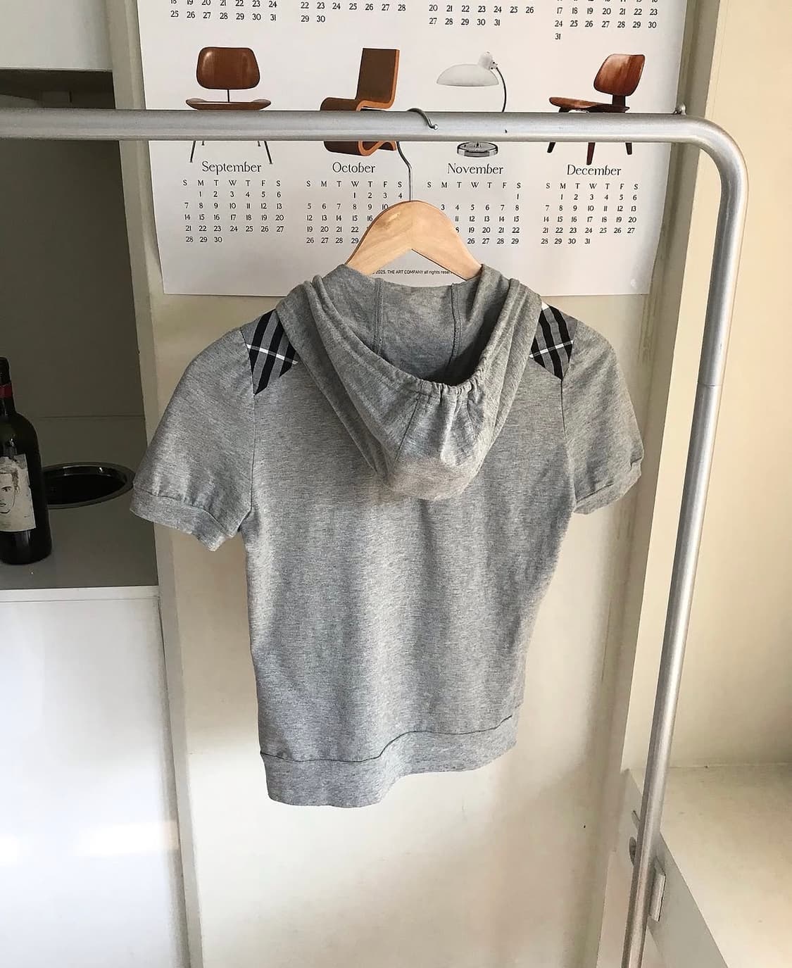 버버리 로고 반팔 후드 집업 상품이미지3