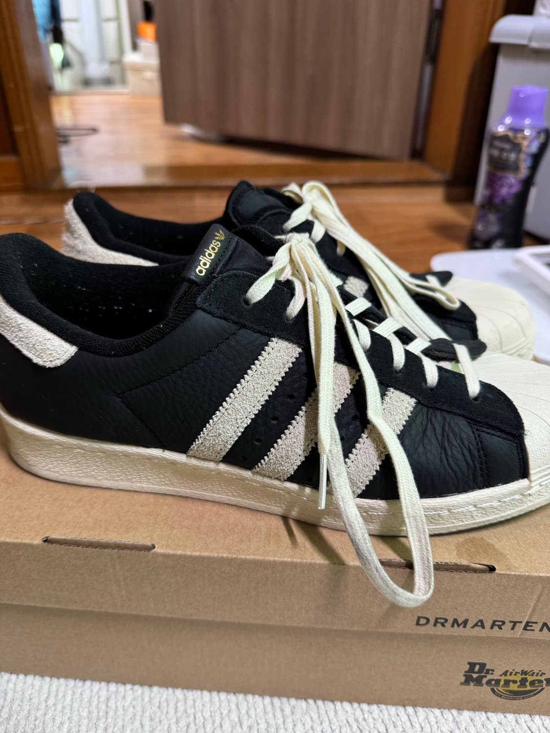 (280) 아디다스 슈퍼스타 82 블랙 화이트 상품이미지3