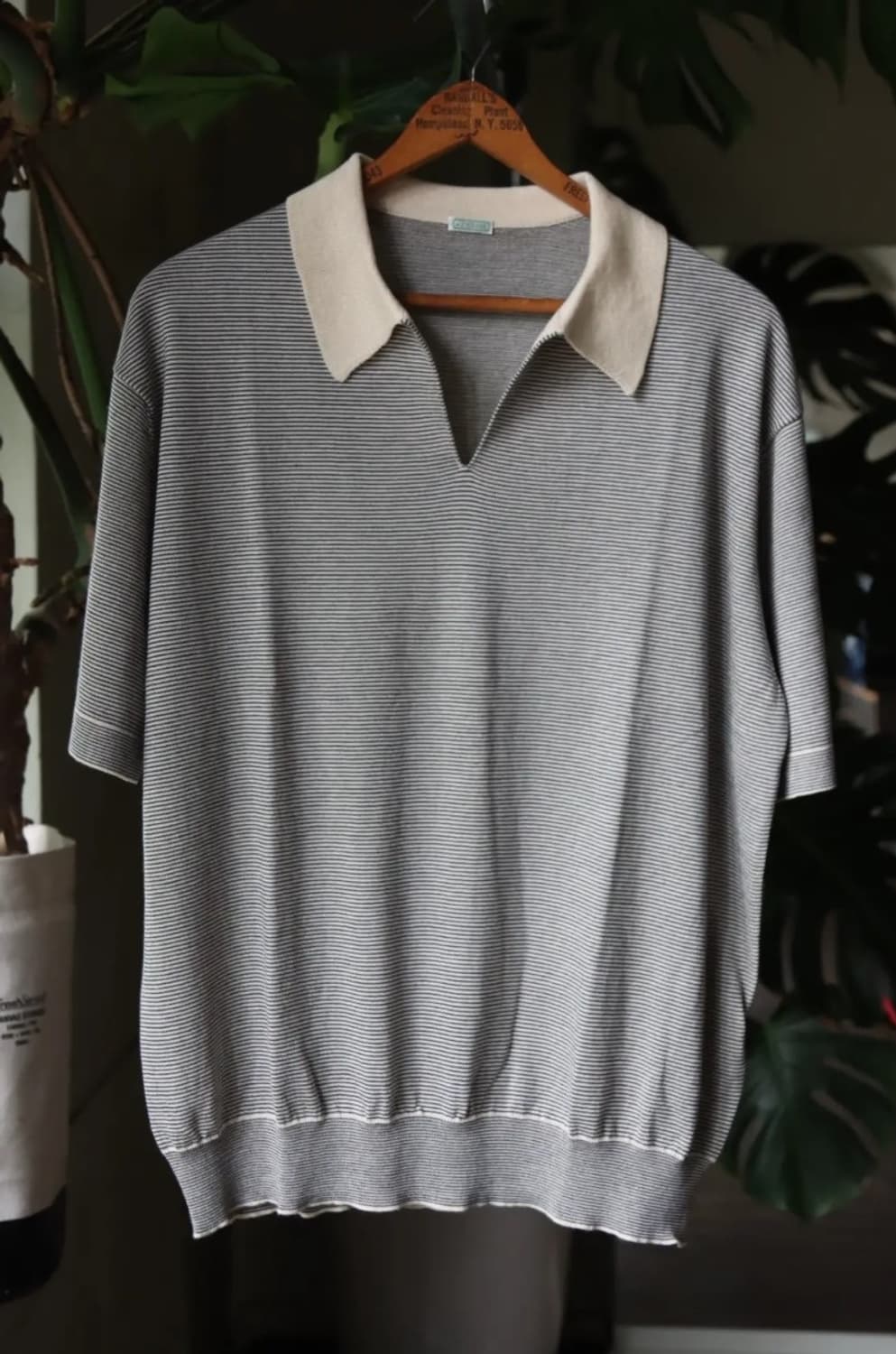 [3] 23AW 아프레쎄 S/S 하이 게이지 스키퍼 스트라이프 카라티 상품이미지2