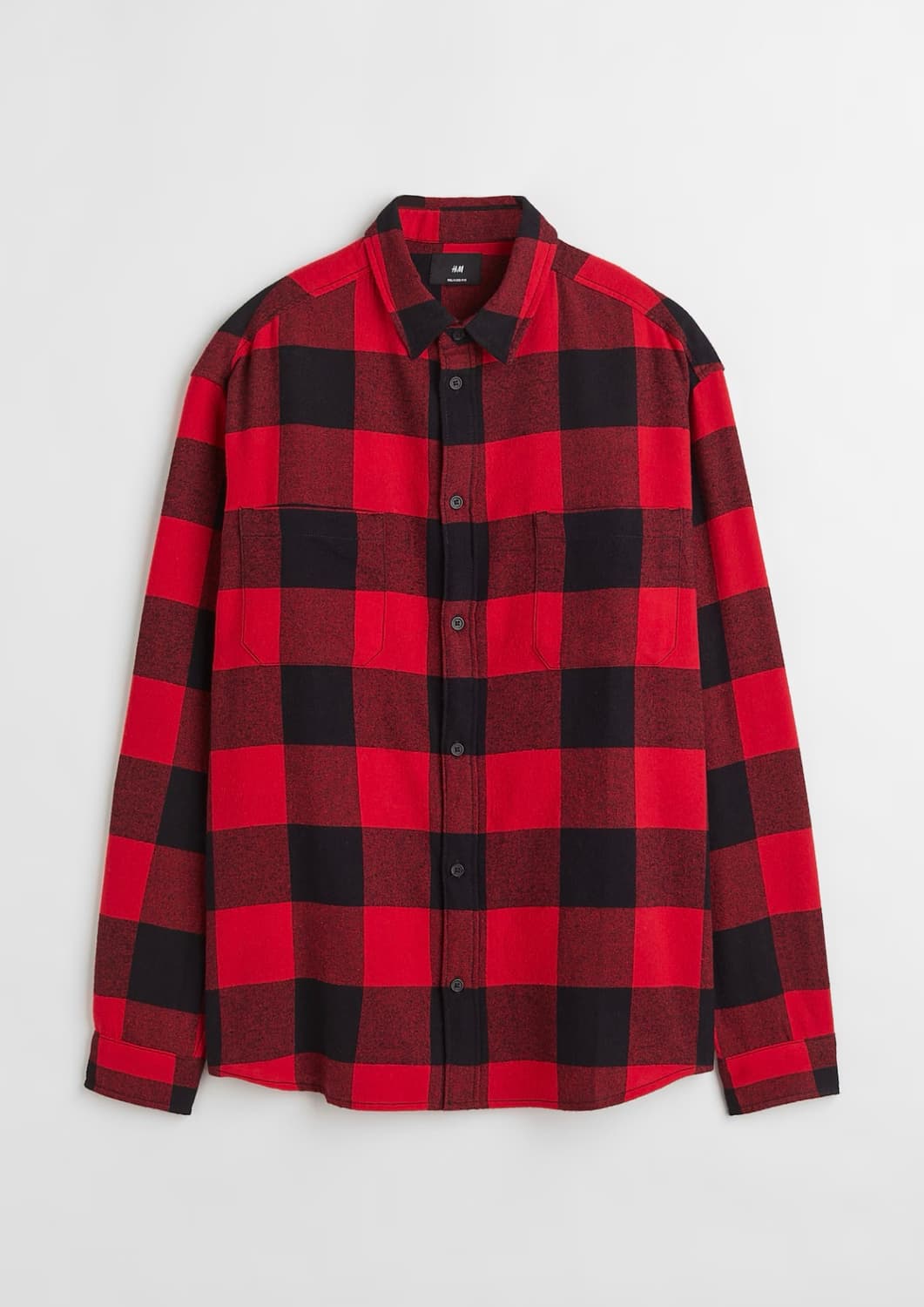 H&M 레드 투포켓 체크 셔츠 (S) 상품이미지1