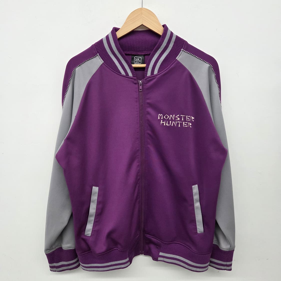 빈티지 퍼플 배색 야구 점퍼 남성XL 상품이미지2