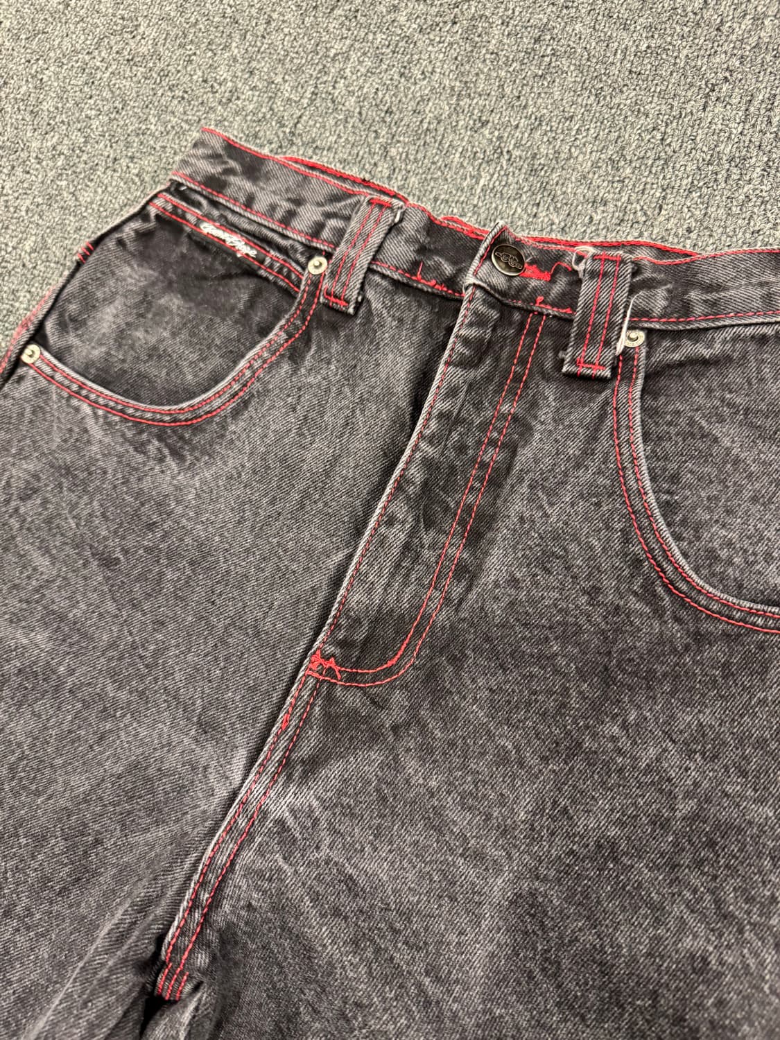 American vintage 여성 흑청 데님팬츠 상품이미지2