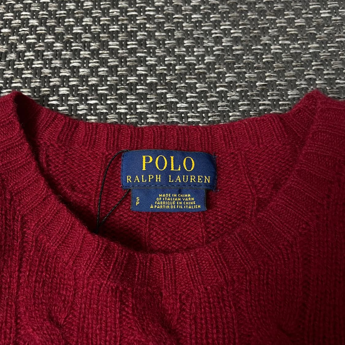 폴로랄프로렌 버건디 꽈배기 긴팔 니트 상품이미지4