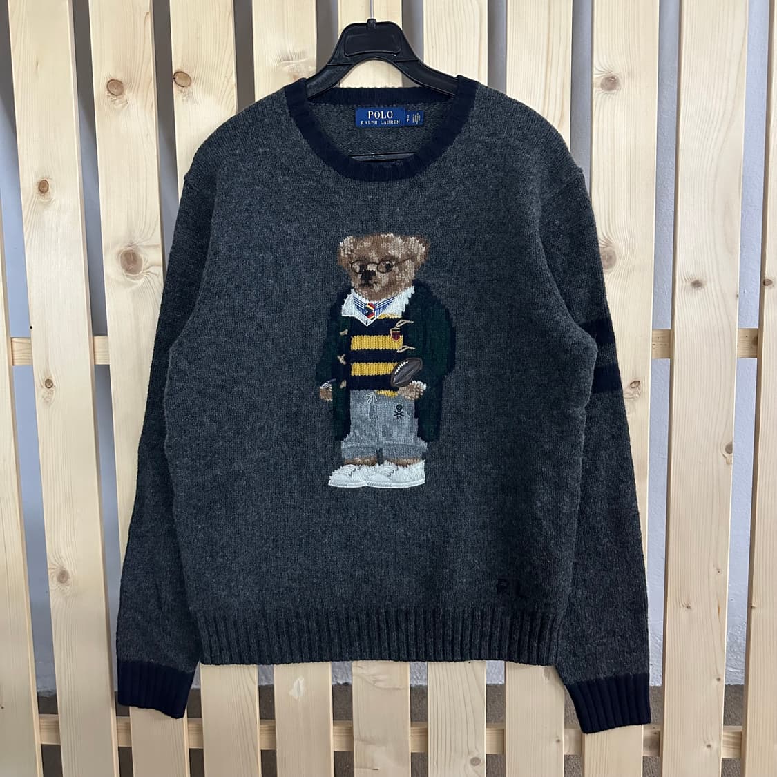 (M) 폴로 랄프로렌 50주년 해리포터 폴로 베어 그레이 니트 상품이미지1