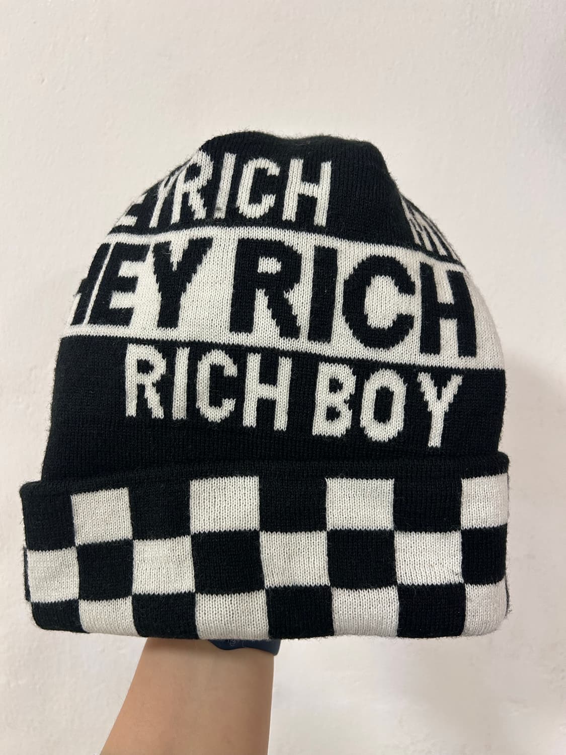 체커보드 비니 51-53cm 상품이미지1