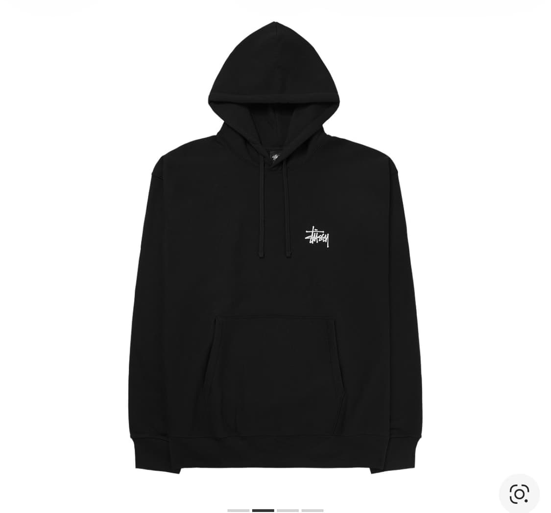 스투시 베이직 후드 블랙 L 상품이미지1