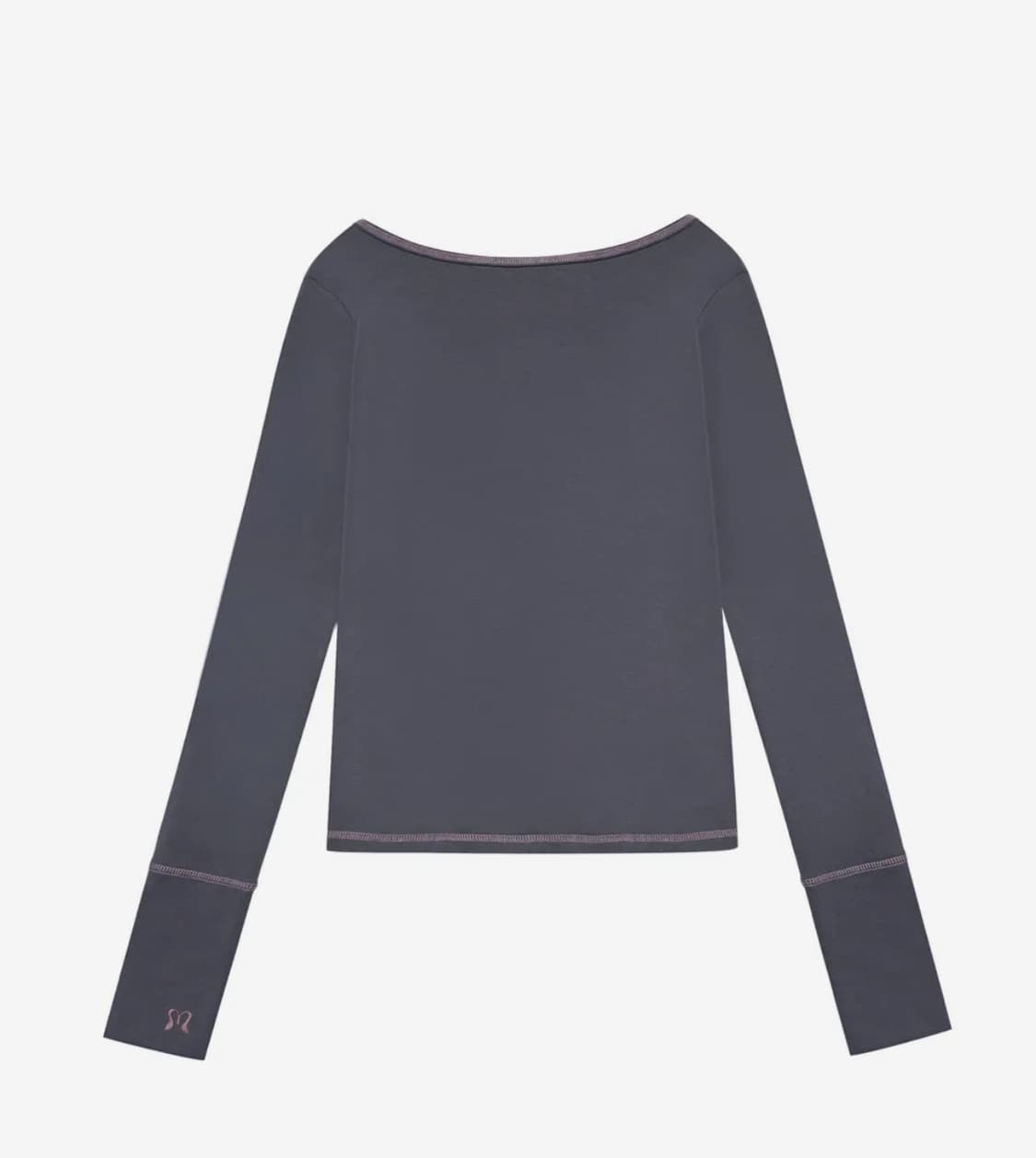 미레코 STITCH RIBBON T CHARCOAL 상품이미지4