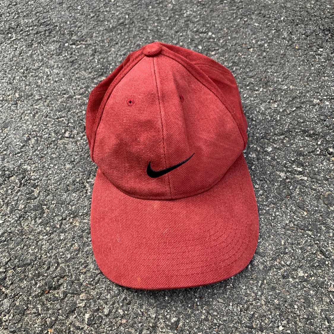90s 나이키 버건디 볼캡 올드스쿨 스우시 모자 os 상품이미지2