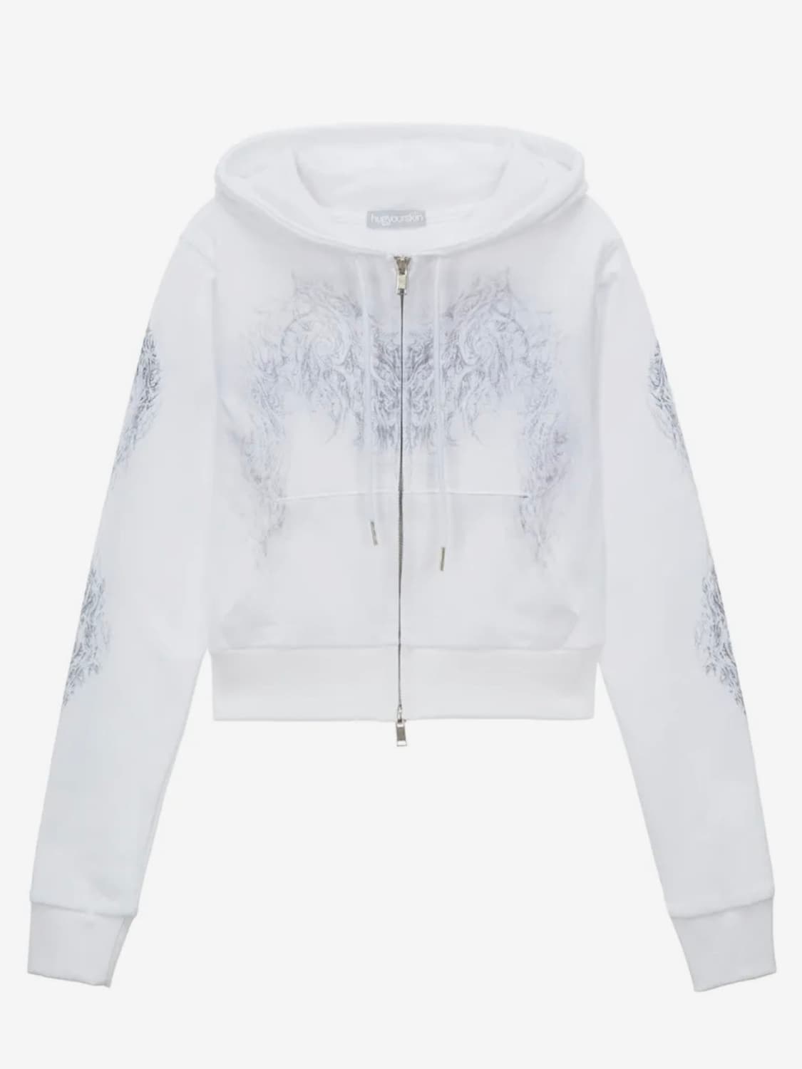 허그유어스킨 스컬리 크롭 후드집업 상품이미지1