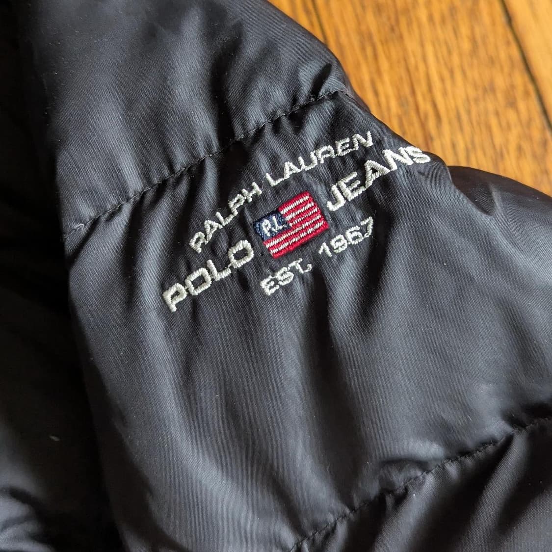 폴로 진스 컴퍼니 다운 봄버 자켓 블랙 상품이미지2