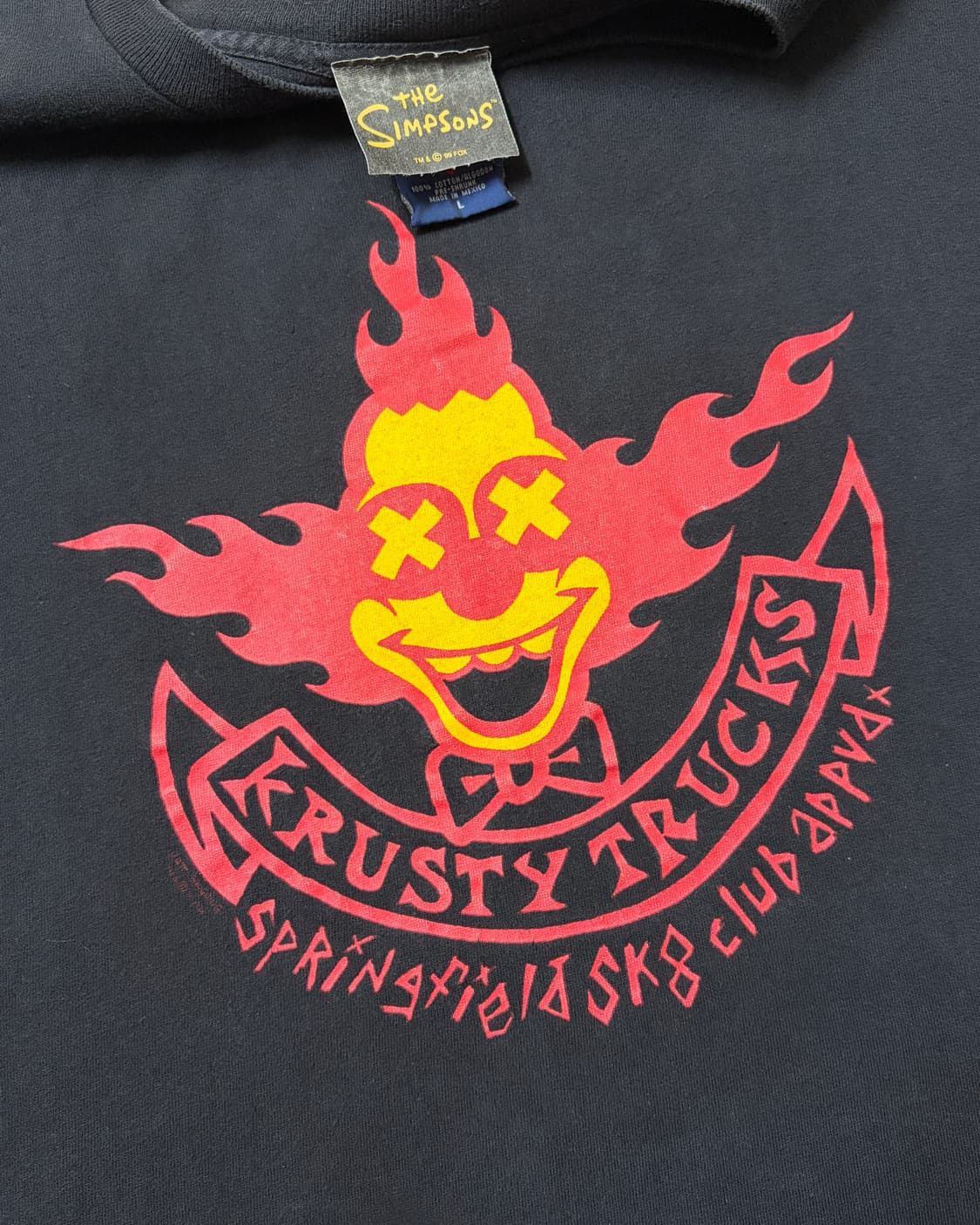 빈티지 90s skateboard Krusty Trucks 심슨 티셔츠 상품이미지1