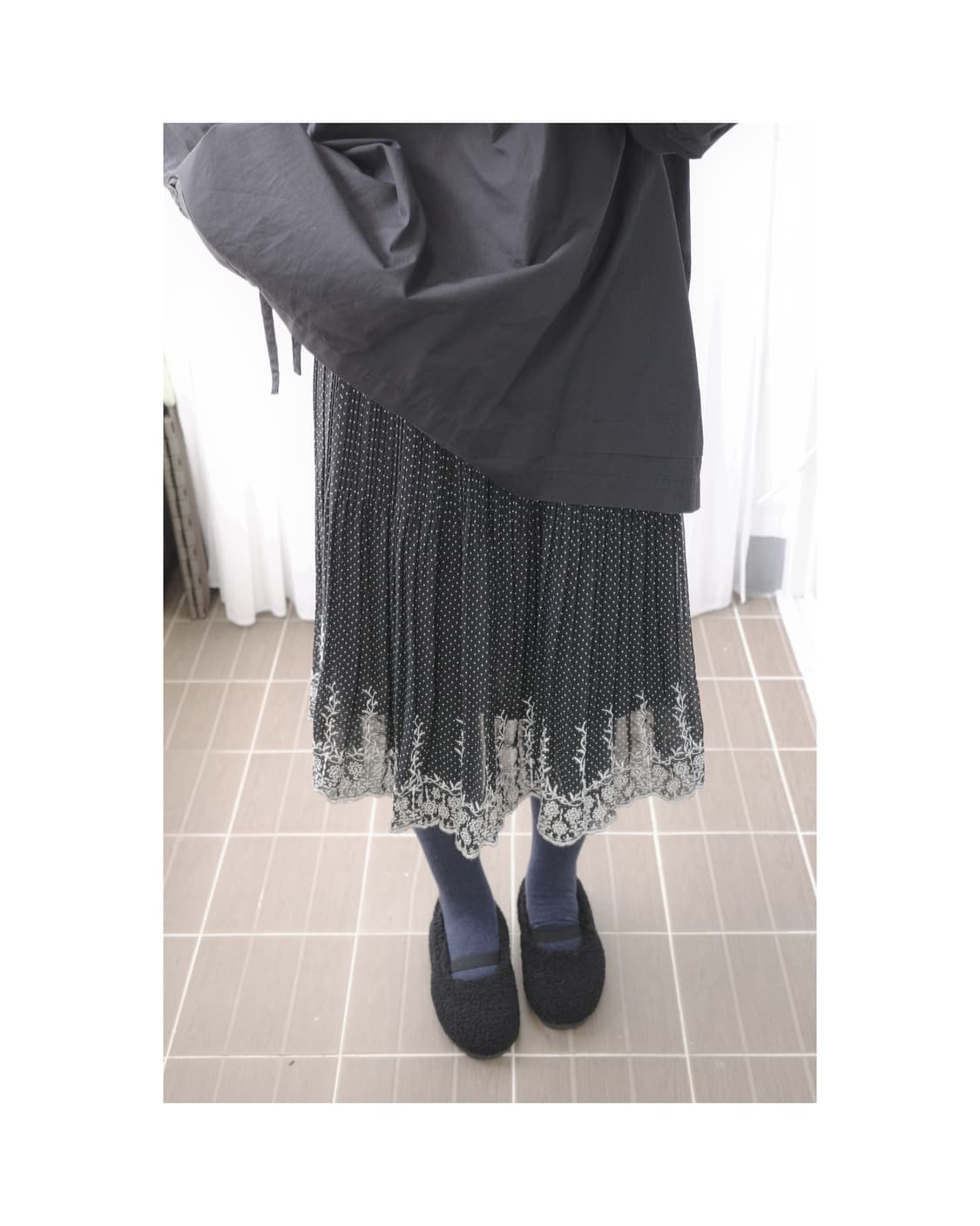 The oria dot pleats skirt 상품이미지4