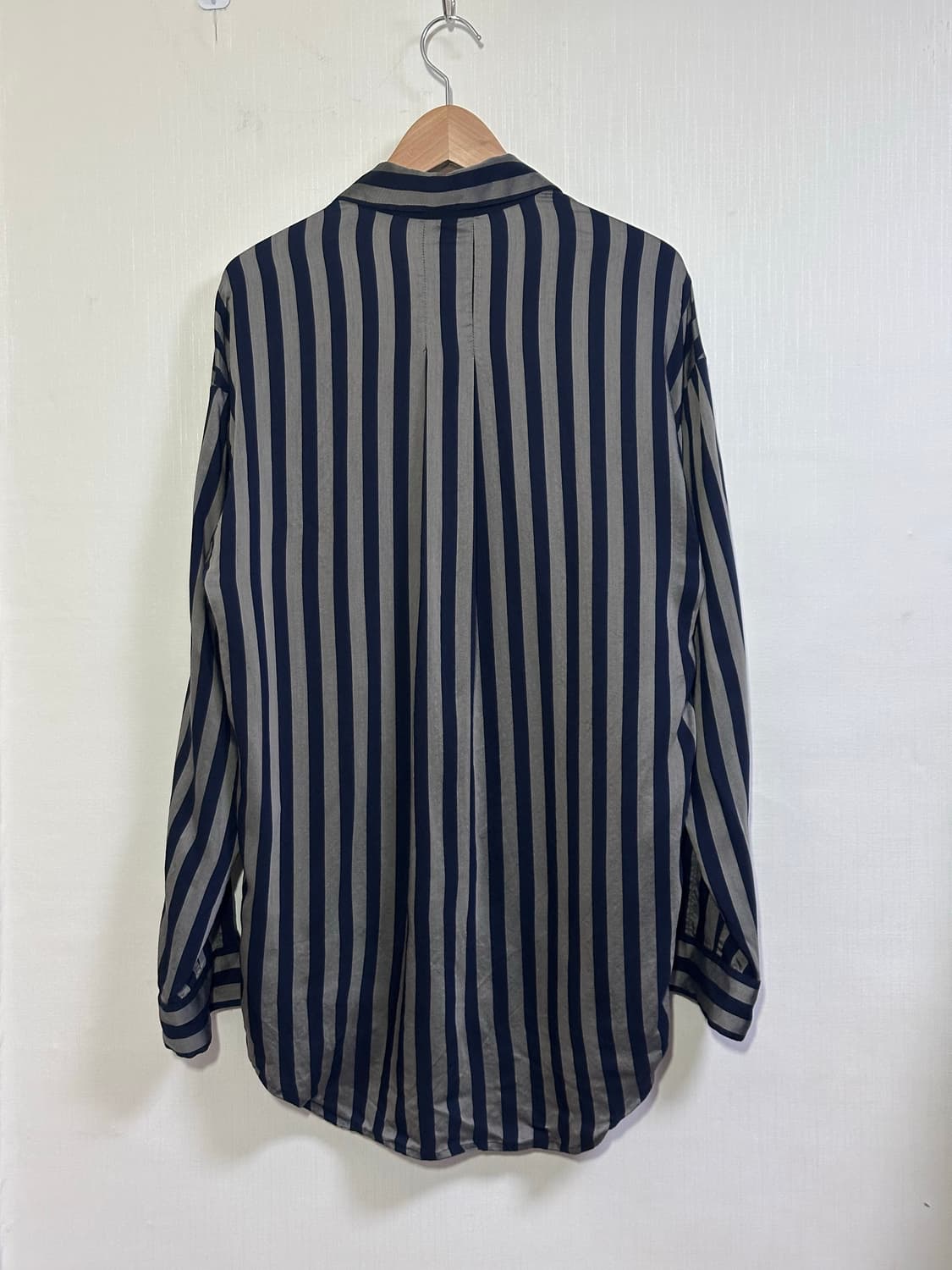 시스템옴므 오픈카라 스트라이프 루즈핏 셔츠/100 상품이미지3