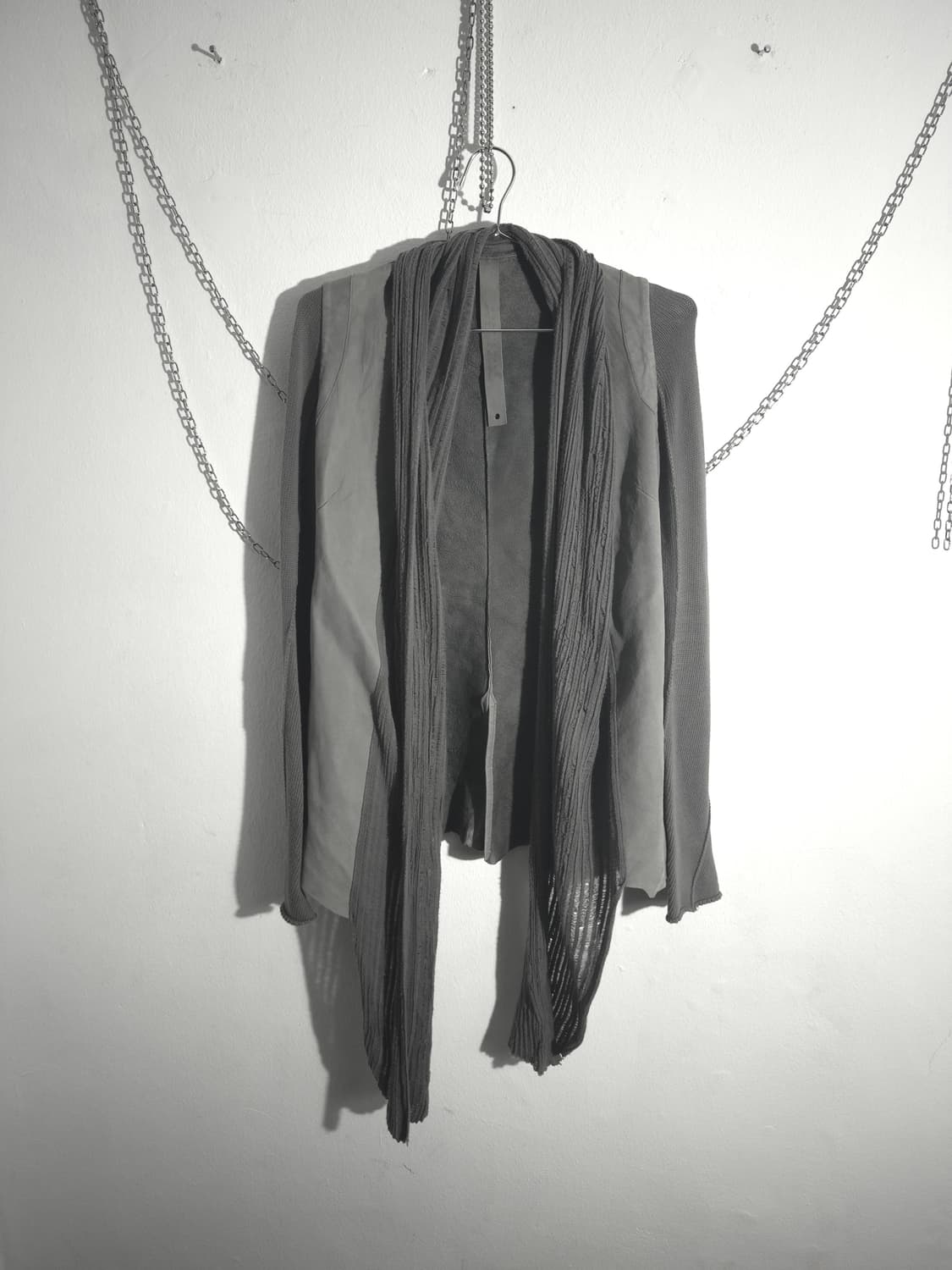 아이작 세럼 후드 스카프 썸홀 레더자켓 상품이미지1