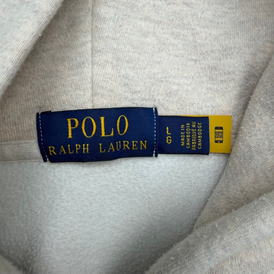 폴로 랄프 로렌 오트밀 그레이 써멀 후드집업 L 상품이미지7