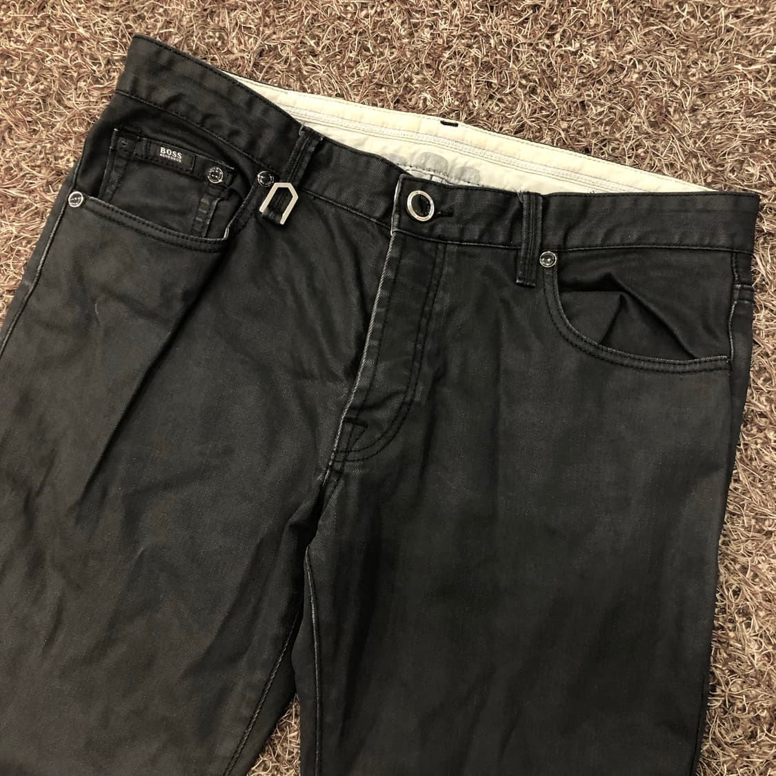 휴고 보스 블랙 코팅진 데님 팬츠 상품이미지2