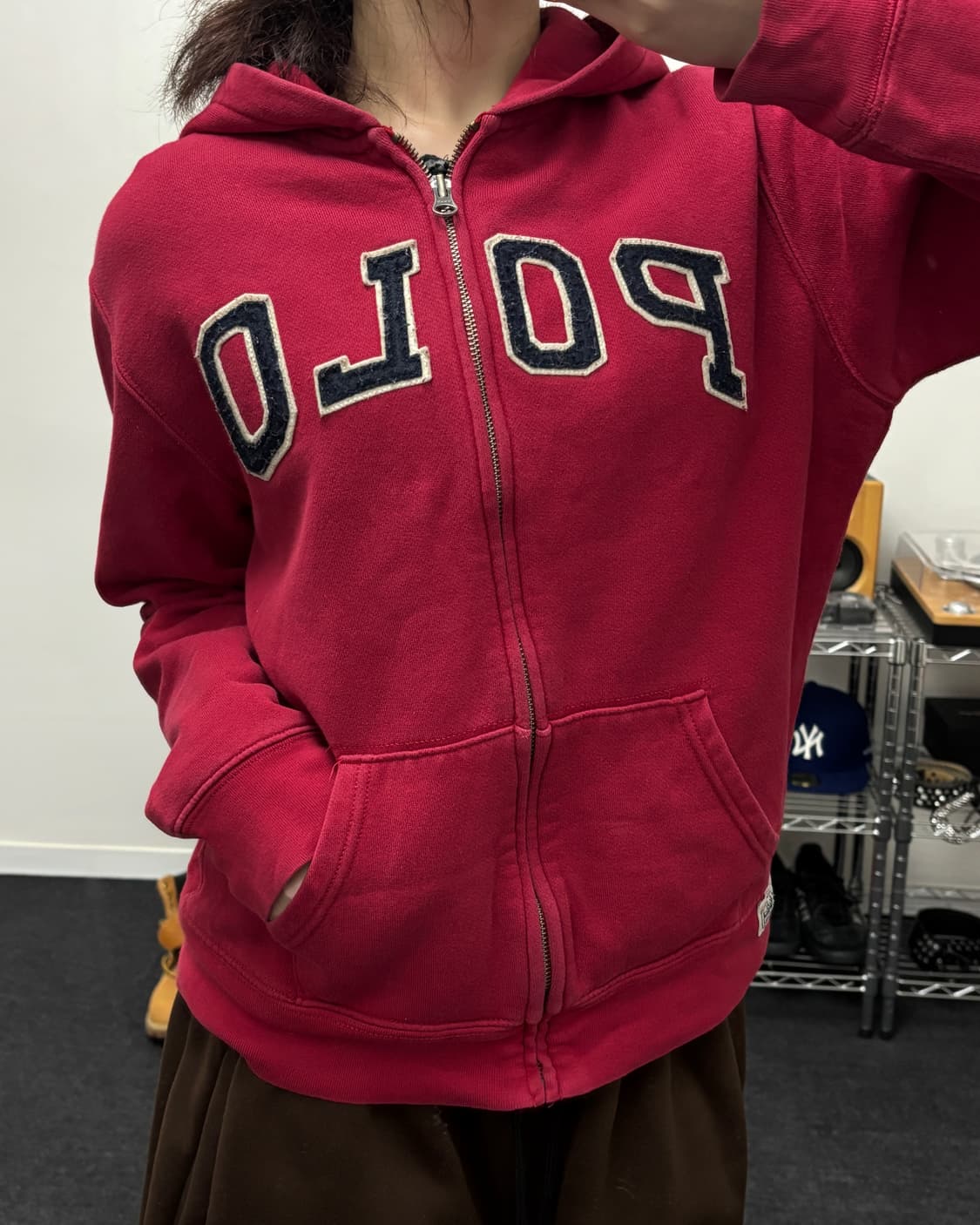 폴로 아플리케 로고 후드집업 상품이미지1